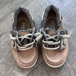 Baby Sperry black and gold leopard print